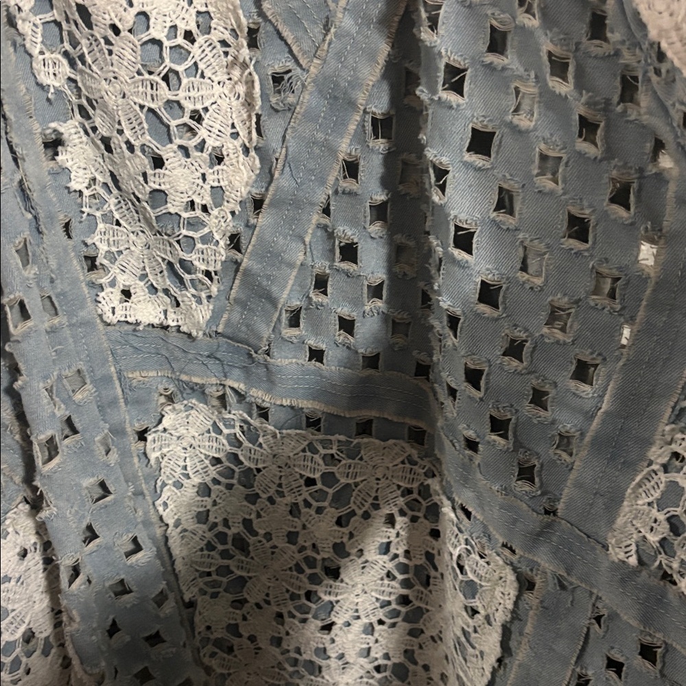 POL Light Blue Crochet Mini Dress - Picture 8 of 8